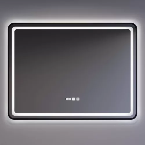 LED tükör - fényerő + színhőfok állítás + páramentesítő + óra - 75 x 100 cm