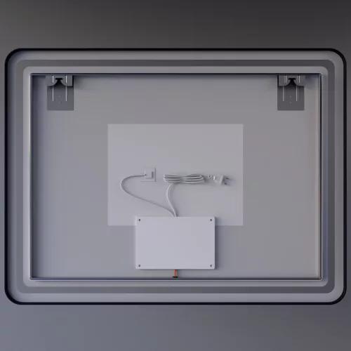 LED tükör - fényerő + színhőfok állítás + páramentesítő + óra - 75 x 100 cm