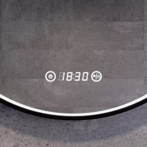 Welland Luxury-Line G783 LED tükör - fényerő + színhőfok állítás + páramentesítő + óra - Ø 60 cm