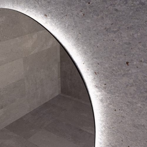 LED tükör - fényerő + színhőfok állítás + páramentesítő + óra - 50 x 80 cm