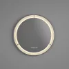Welland Type-E33 LED tükör - LED tükör - fényerő + színhőfok állítás + páramentesítő + óra - Ø 60 cm