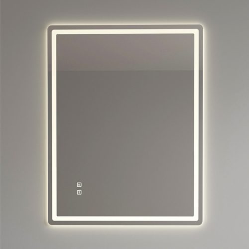 Welland Type-2V LED tükör - fényerő + színhőfok állítás + páramentesítő + óra - 60 x 80 cm