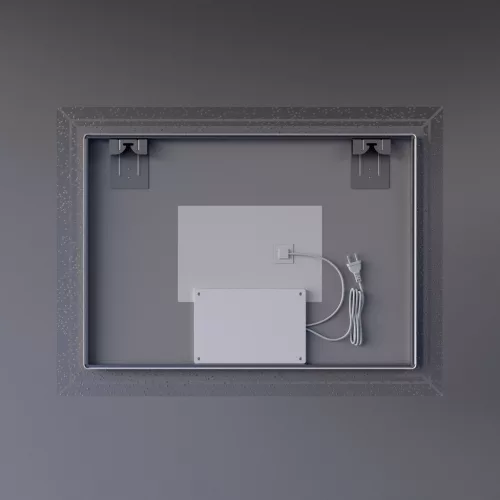Welland Type-28 LED tükör - fényerő + színhőfok állítás + páramentesítő + óra  - 80 x 60 cm