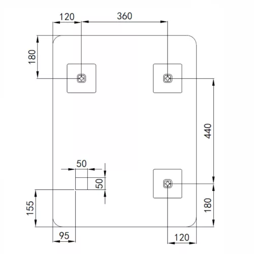 Fürdőszoba tükör - Wellamd - 60 x80 cm