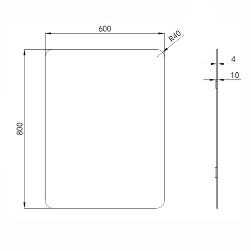 Fürdőszoba tükör - Wellamd - 60 x80 cm