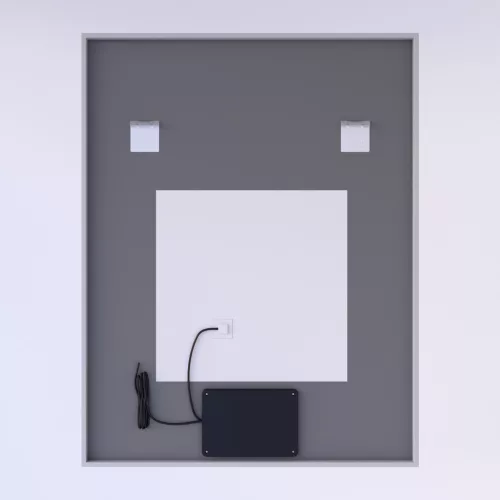 Welland Luxury-Line G773 LED tükör - fényerő + színhőfok állítás + páramentesítő + óra - 70 x 90 cm