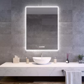 Welland Luxury-Line G772 LED tükör - fényerő + színhőfok állítás + óra - 75 x 100 cm