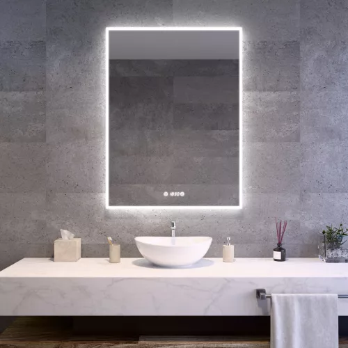 Welland Luxury-Line G772 LED tükör - fényerő + színhőfok állítás + óra - 75 x 100 cm