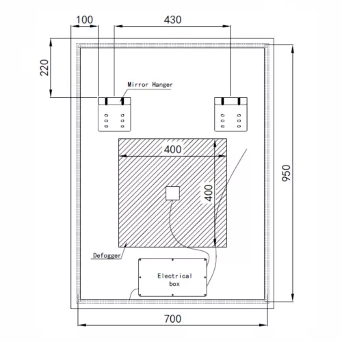 Welland Luxury-Line G772 LED tükör - fényerő + színhőfok állítás + óra - 75 x 100 cm