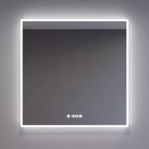 Welland Luxury-Line G772 LED tükör - fényerő + színhőfok állítás + óra - 80 x 80 cm
