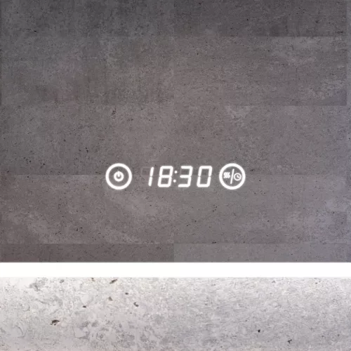 Welland Luxury-Line G772 LED tükör - fényerő + színhőfok állítás + óra - 80 x 80 cm