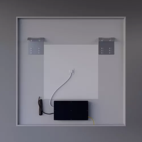 Welland Luxury-Line G772 LED tükör - fényerő + színhőfok állítás + óra - 80 x 80 cm