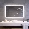 Welland Luxury-Line Golf LED tükör - fényerő + színhőfok állítás + kozmetikai tükör + páramentesítő + óra - 120 x 75 cm
