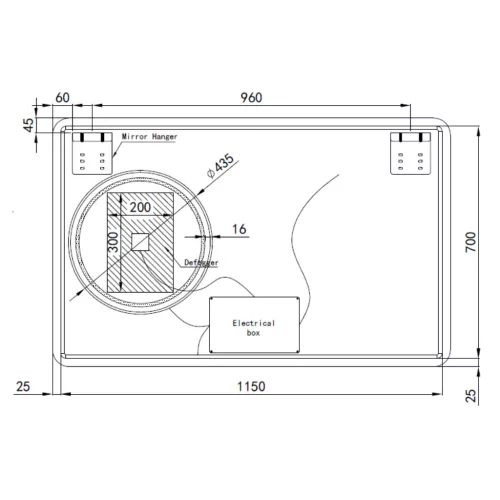 Welland Luxury-Line Golf LED tükör - fényerő + színhőfok állítás + kozmetikai tükör + páramentesítő + óra - 120 x 75 cm