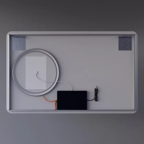 Welland Luxury-Line Golf LED tükör - fényerő + színhőfok állítás + kozmetikai tükör + páramentesítő + óra - 120 x 75 cm