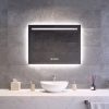 Welland Type-G804 LED tükör - fényerő + színhőfok állítás + óra - 80 x 60 cm