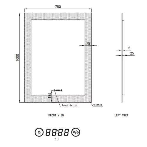 Welland Luxury-Line Dual LED tükör