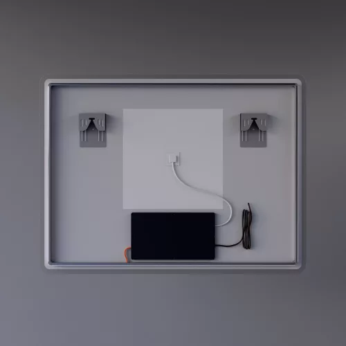 Welland Hugo LED tükör - fényerő + színhőfok állítás + páramentesítő + óra - 80 x 60 cm