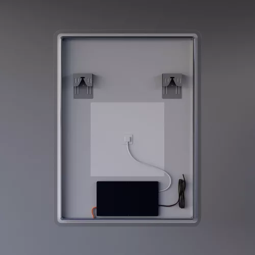 Welland Hugo LED tükör - fényerő + színhőfok állítás + páramentesítő + óra - 60 x 80 cm