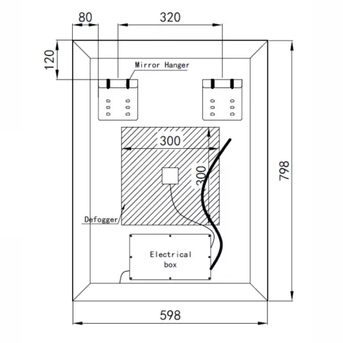 Welland Luxury-Line G799 LED tükör - fényerő + színhőfok állítás + páramentesítő + óra - 60 x 80 cm