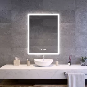 Welland Luxury-Line G799 LED tükör - fényerő + színhőfok állítás + páramentesítő + óra - 60 x 80 cm