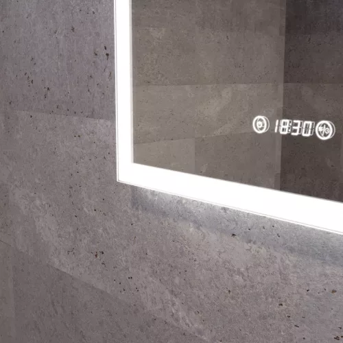 Welland Luxury-Line G799 LED tükör - fényerő + színhőfok állítás + páramentesítő + óra - 60 x 80 cm