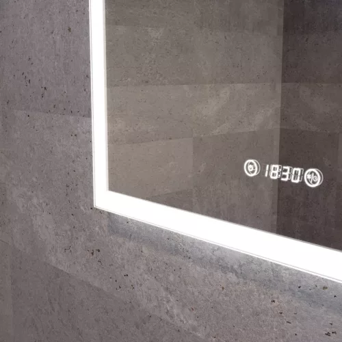 Welland Luxury-Line G799 LED tükör - fényerő + színhőfok állítás + páramentesítő + óra - 60 x 80 cm