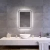 Welland Type-20V LED tükör - fényerő + színhőfok állítás + páramentesítő + óra - 50 x 70 cm
