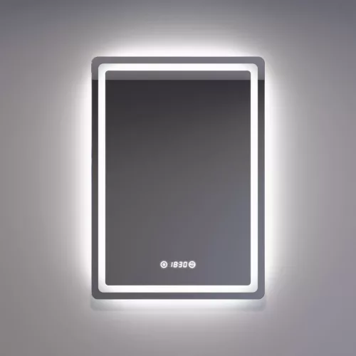 Welland Type-20V LED tükör - fényerő + színhőfok állítás + páramentesítő + óra - 50 x 70 cm