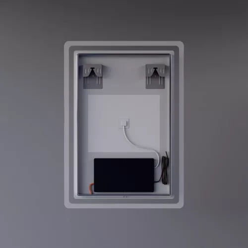 Welland Type-20V LED tükör - fényerő + színhőfok állítás + páramentesítő + óra - 50 x 70 cm