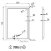 Welland Type-20V LED tükör - fényerő + színhőfok állítás + páramentesítő + óra - 50 x 70 cm