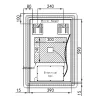 Welland Type-20V LED tükör - fényerő + színhőfok állítás + páramentesítő + óra - 50 x 70 cm