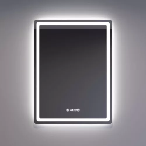 Welland Type-20V LED tükör - fényerő + színhőfok állítás + páramentesítő + óra - 60 x 80 cm