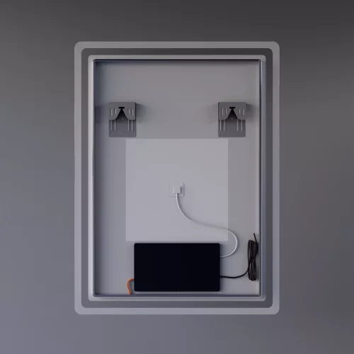 Welland Type-20V LED tükör - fényerő + színhőfok állítás + páramentesítő + óra - 60 x 80 cm