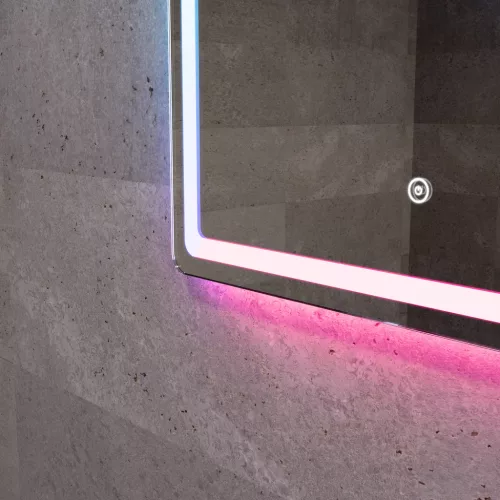 Welland Type-20V LED tükör - fényerő + színhőfok állítás - RGB - 60 x 80 cm