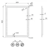 Welland Type-20V LED tükör - fényerő + színhőfok állítás - RGB - 60 x 80 cm