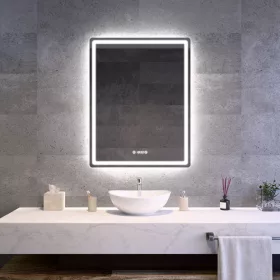   Welland Type-20V LED tükör - fényerő + színhőfok állítás + páramentesítő + óra - 70 x 90 cm