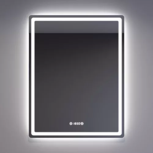 Welland Type-20V LED tükör - fényerő + színhőfok állítás + páramentesítő + óra - 70 x 90 cm