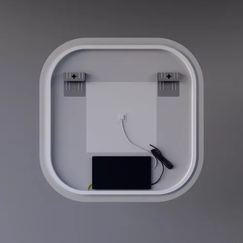 Welland Formia LED tükör - fényerő + színhőfok állítás + páramentesítő + óra - 70 x 70 cm