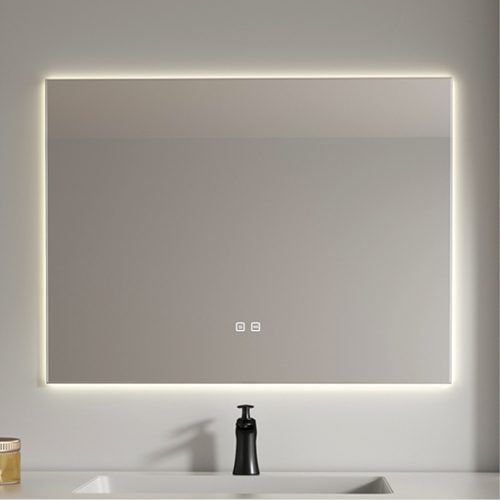 Welland Type-1S LED tükör - fényerő + színhőfok állítás + páramentesítő + óra - 80 x 60 cm