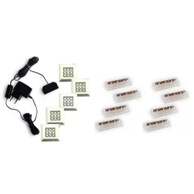 LED világítás kék színben - 5+8 fénypont