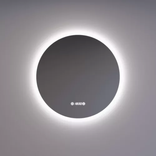 Welland Zoey LED tükör - fényerő + színhőfok állítás + óra - Ø 60 cm