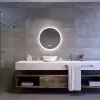 Welland Zoey LED tükör - fényerő + színhőfok állítás + óra - Ø 60 cm