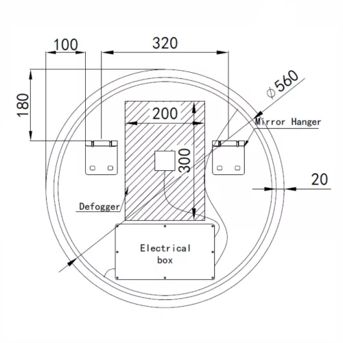 Welland Zoey LED tükör - fényerő + színhőfok állítás + óra - Ø 60 cm