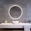 Welland Luxury-Line Sidlux LED tükör - fényerő + színhőfok állítás + páramentesítő + óra - Ø80 cm