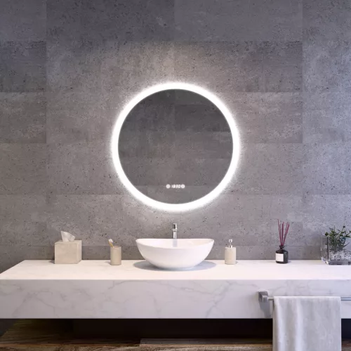 Welland Luxury-Line G799 LED tükör - fényerő + színhőfok állítás + páramentesítő + óra - 60 x 80 cm