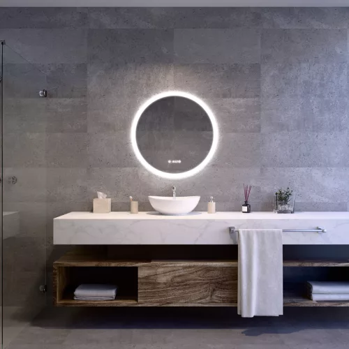 Welland Luxury-Line G799 LED tükör - fényerő + színhőfok állítás + páramentesítő + óra - 60 x 80 cm