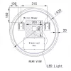 Welland Alpha LED tükör - fényerő + színhőfok állítás + páramentesítő - Ø 60 cm