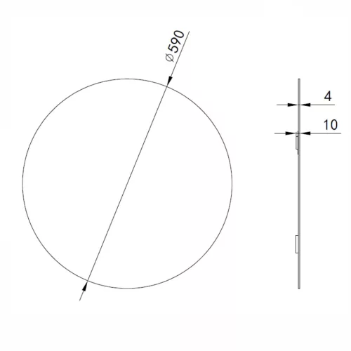 Welland fürdőszoba tükör - Ø 60 cm