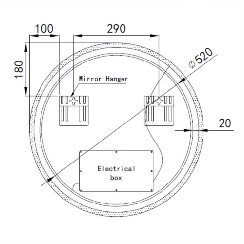 Welland Alpha LED tükör - fényerő + színhőfok állítás - 16 háttérszín - Ø 60 cm